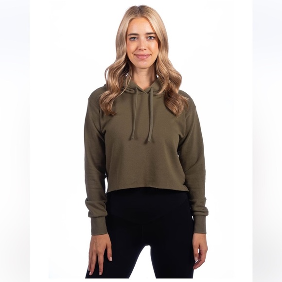 Women’s Free People Cropped Hooded Sweatshirt - Picture 1 of 4
